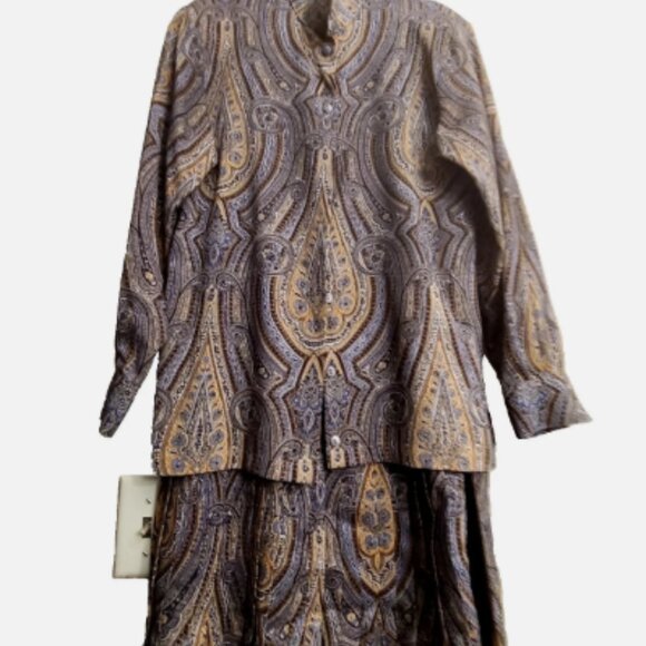 3 VINTAGE JAEGER BUNDLE WOMENS BLOUSE SKIRT BLAZER 32" 6 - Picture 3 of 5